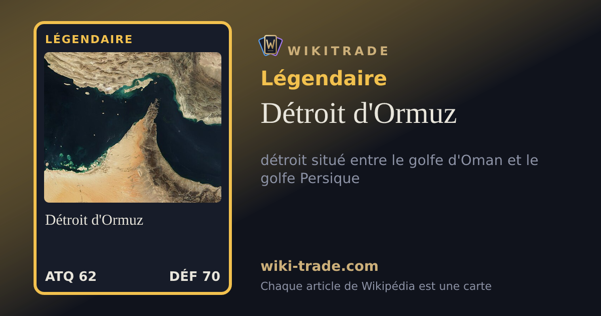 Détroit d'Ormuz — carte Légendaire