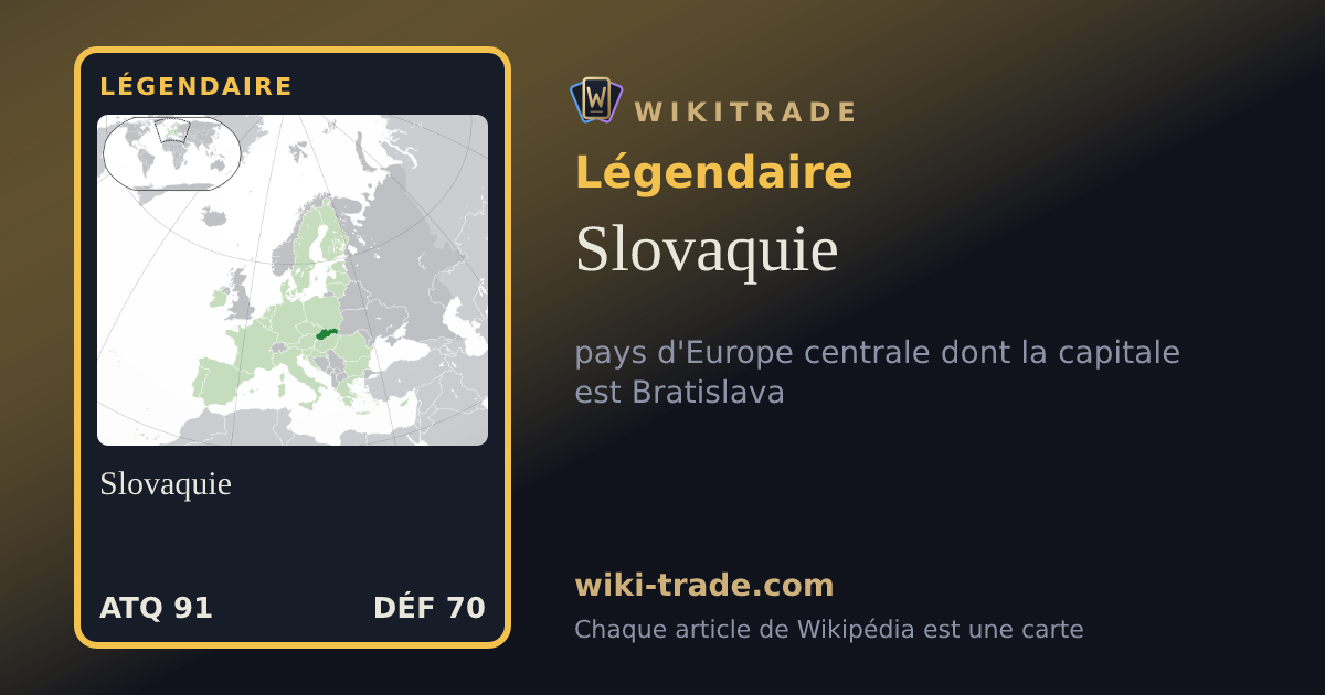 Slovaquie — carte Légendaire