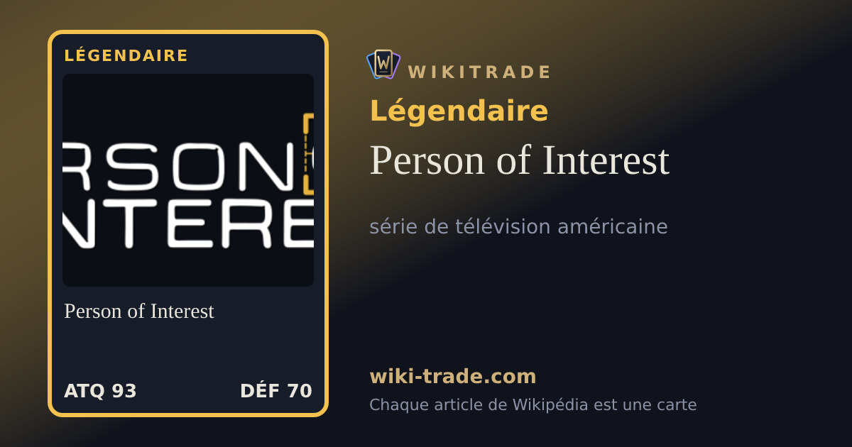 Person of Interest — carte Légendaire