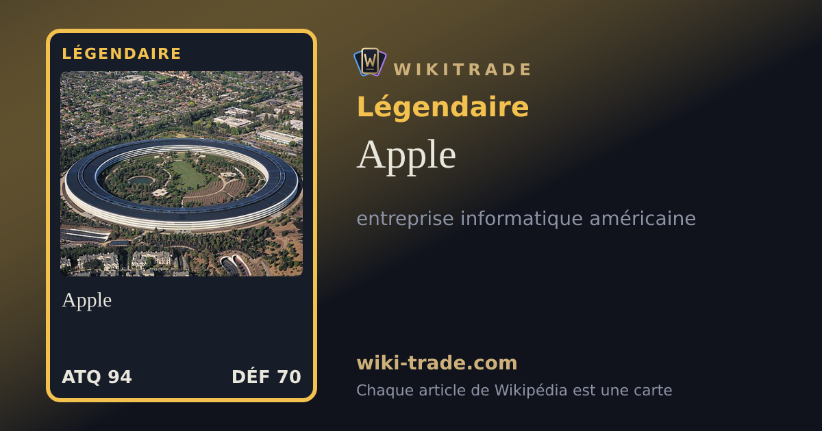 Apple — carte Légendaire
