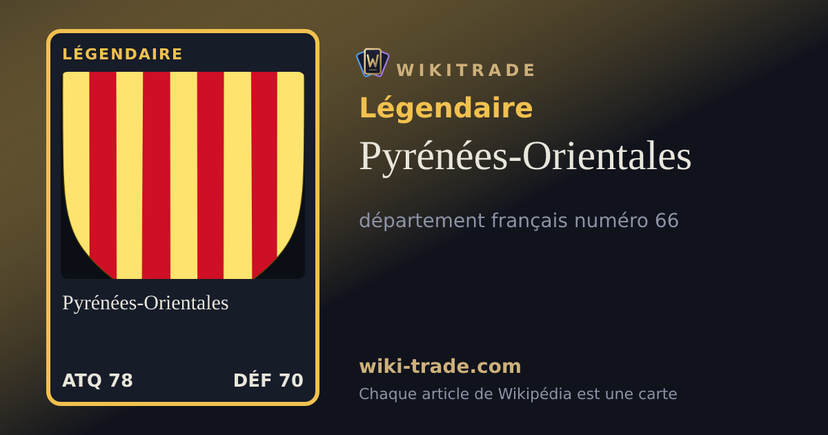 Pyrénées-Orientales — carte Légendaire