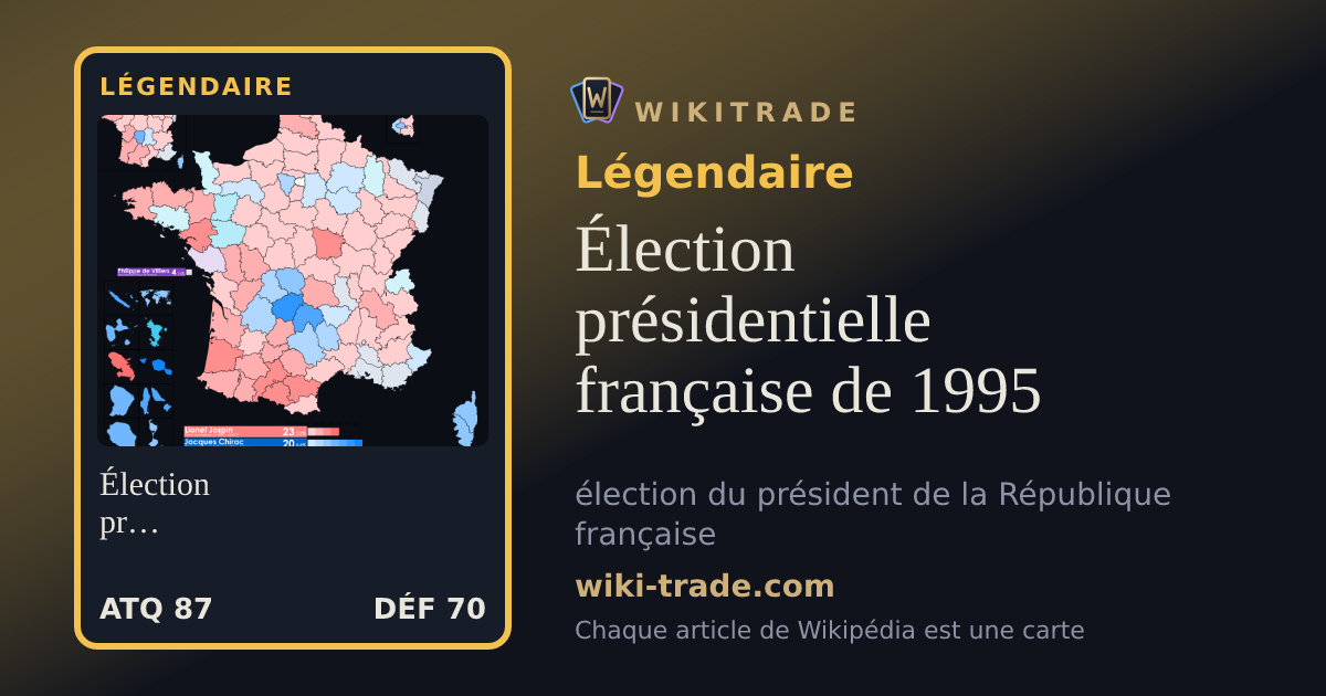 Élection présidentielle française de 1995 — carte Légendaire