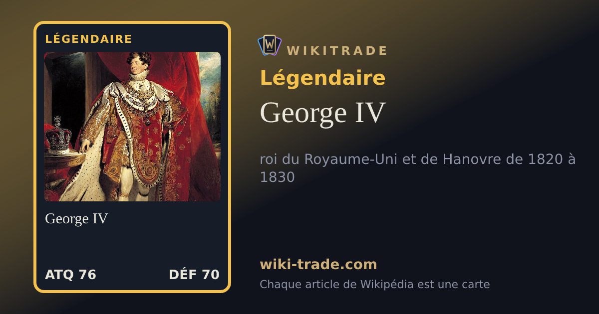George IV — carte Légendaire