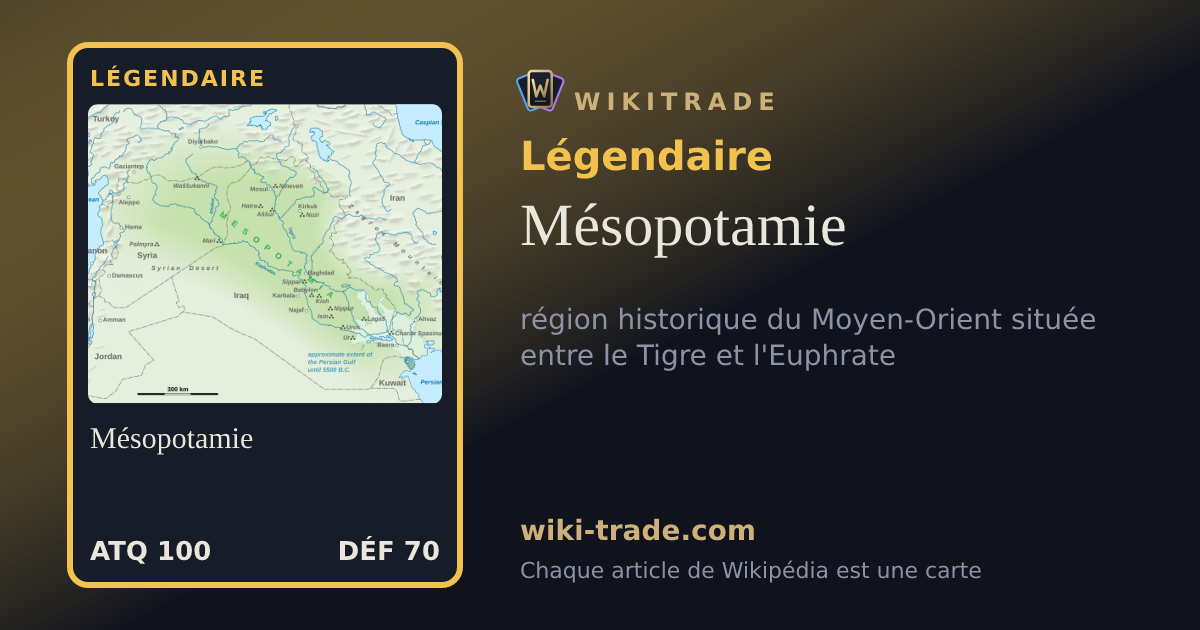 Mésopotamie — carte Légendaire