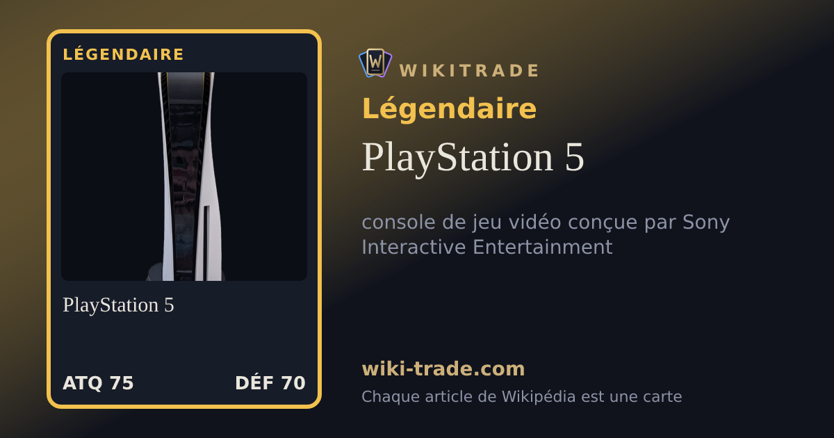 PlayStation 5 — carte Légendaire