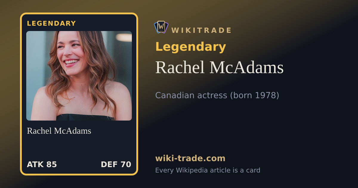 Rachel McAdams — Legendary card