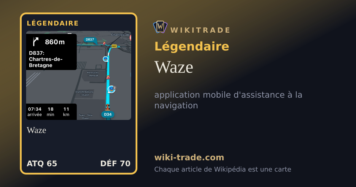 Waze — carte Légendaire
