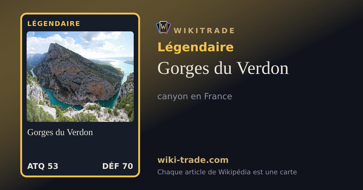 Gorges du Verdon — carte Légendaire
