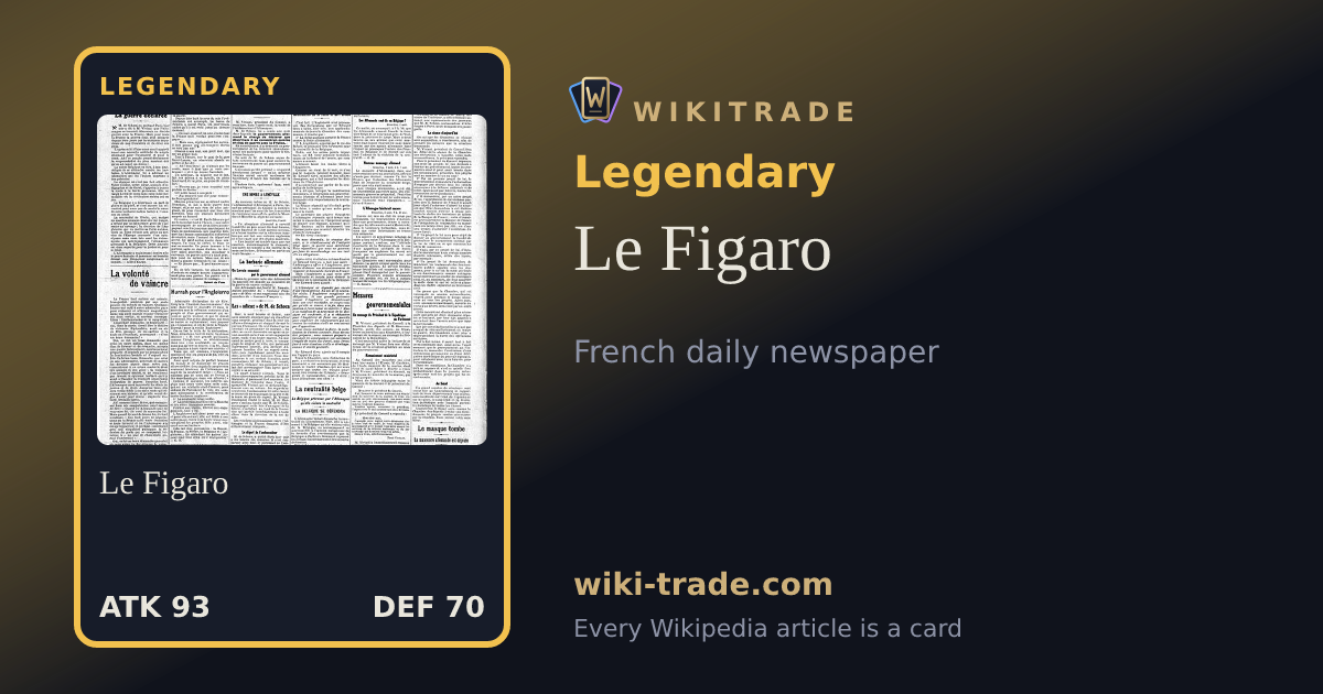 Le Figaro — Legendary card