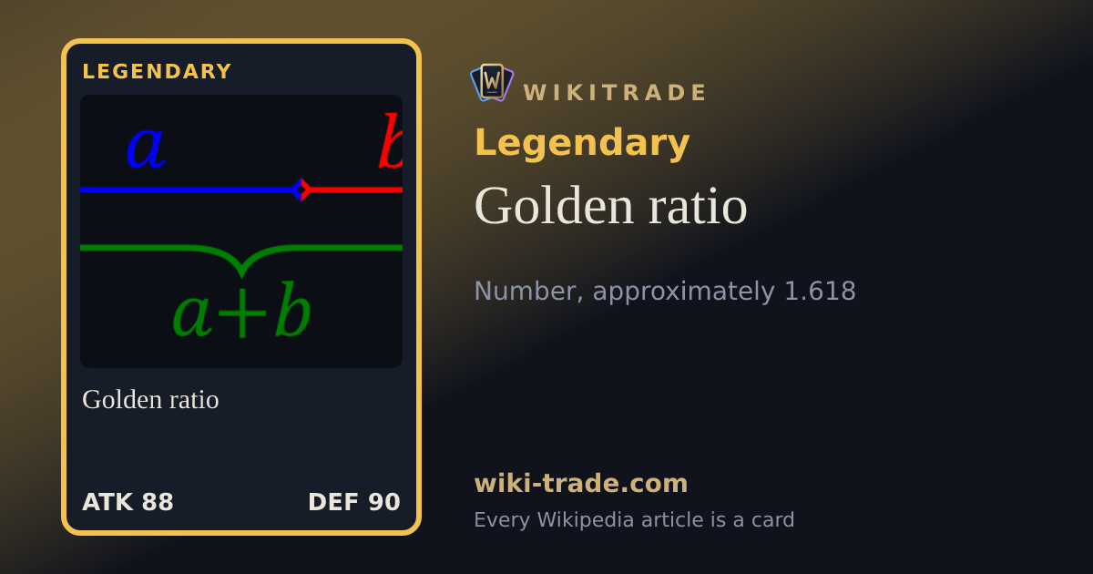 Golden ratio — Legendary card