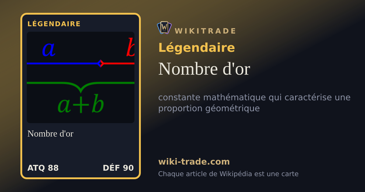 Nombre d'or — carte Légendaire