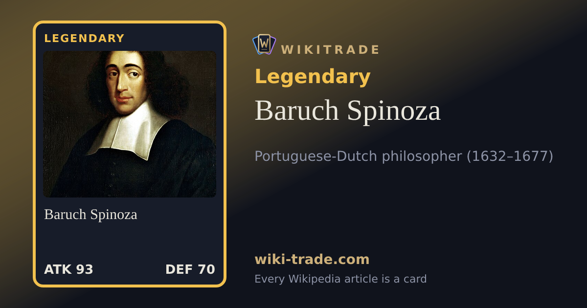 Baruch Spinoza — Legendary card