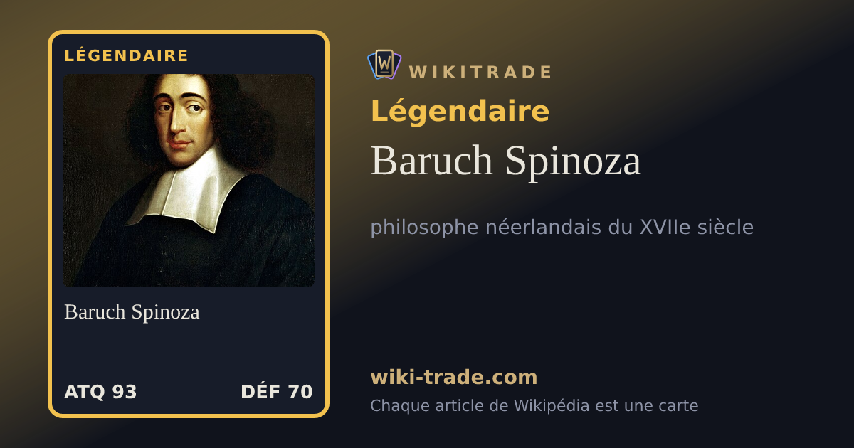 Baruch Spinoza — carte Légendaire