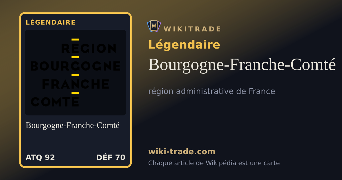 Bourgogne-Franche-Comté — carte Légendaire