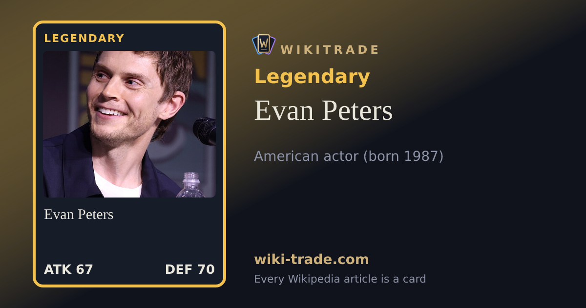 Evan Peters — Legendary card