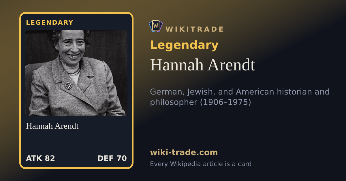 Hannah Arendt — Legendary card