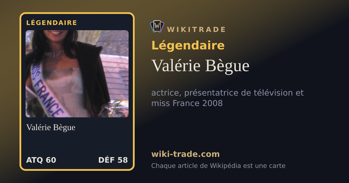 Valérie Bègue — carte Légendaire