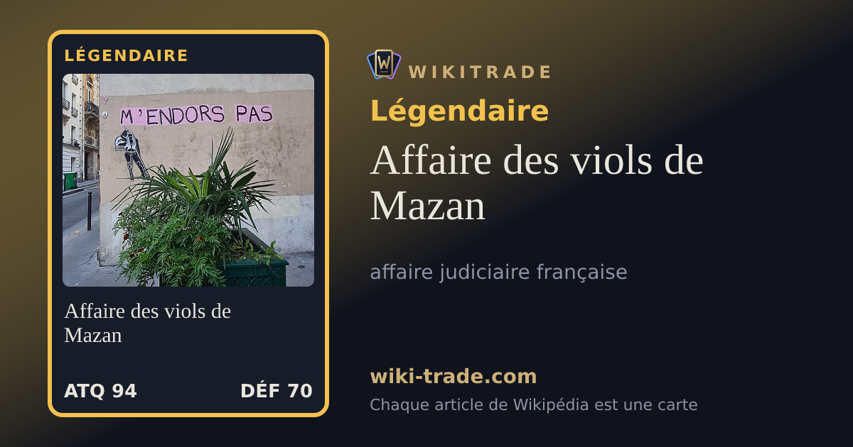 Affaire des viols de Mazan — carte Légendaire