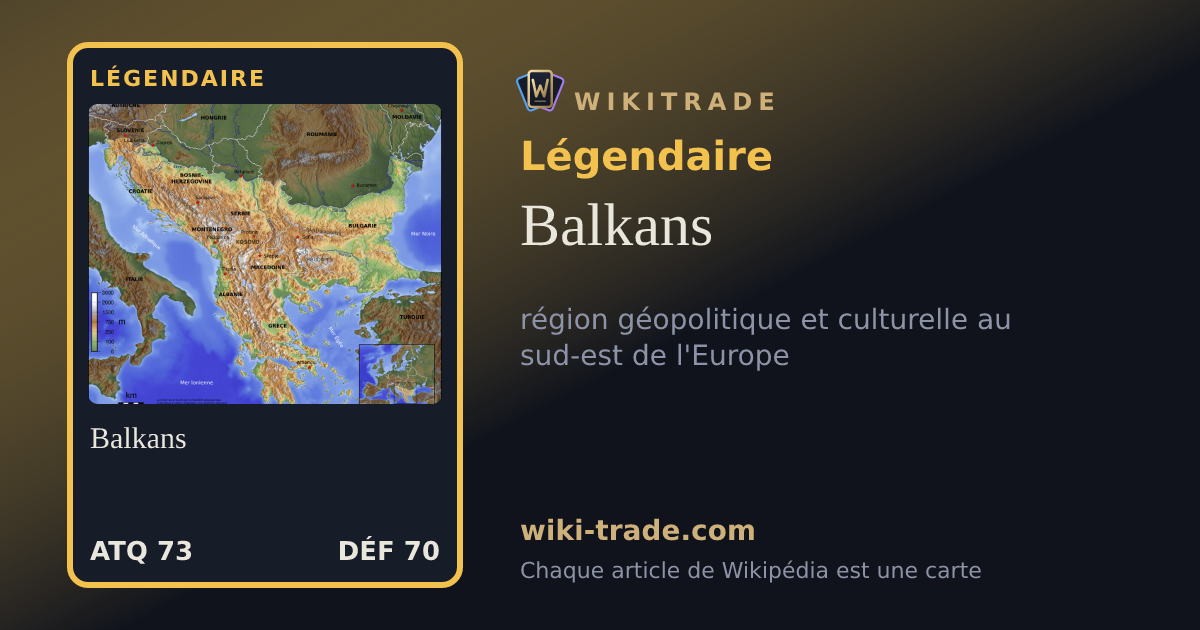 Balkans — carte Légendaire