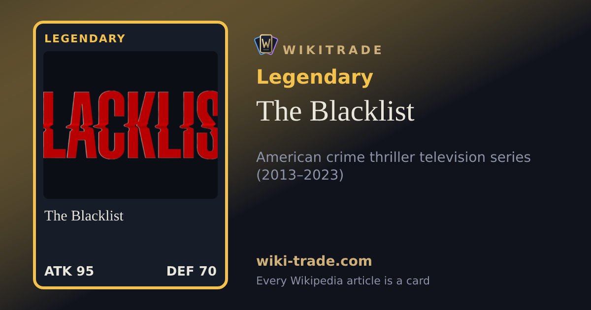 The Blacklist — Legendary card