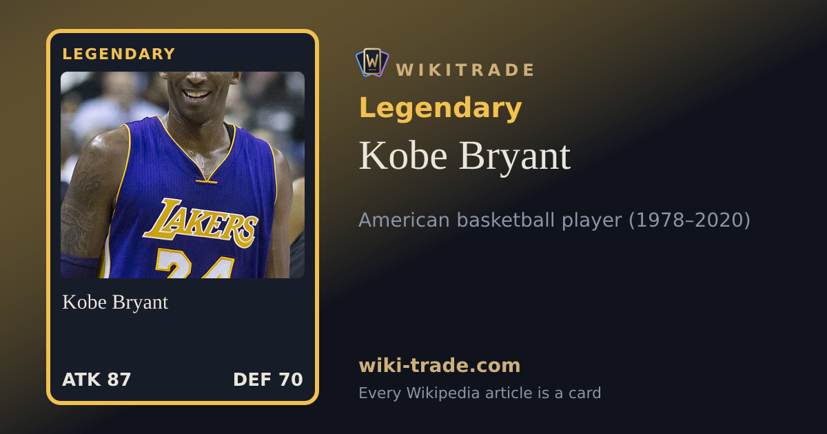 Kobe Bryant — Legendary card