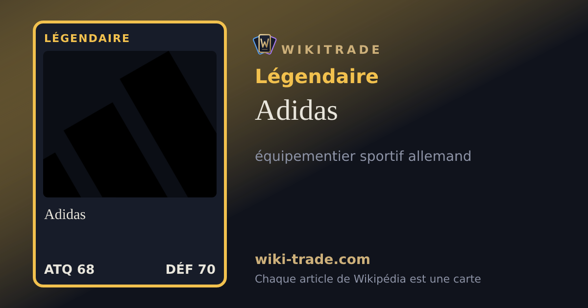 Adidas — carte Légendaire