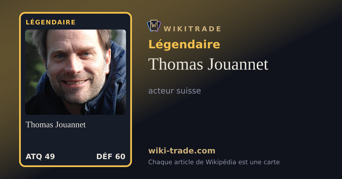 Thomas Jouannet — carte Légendaire