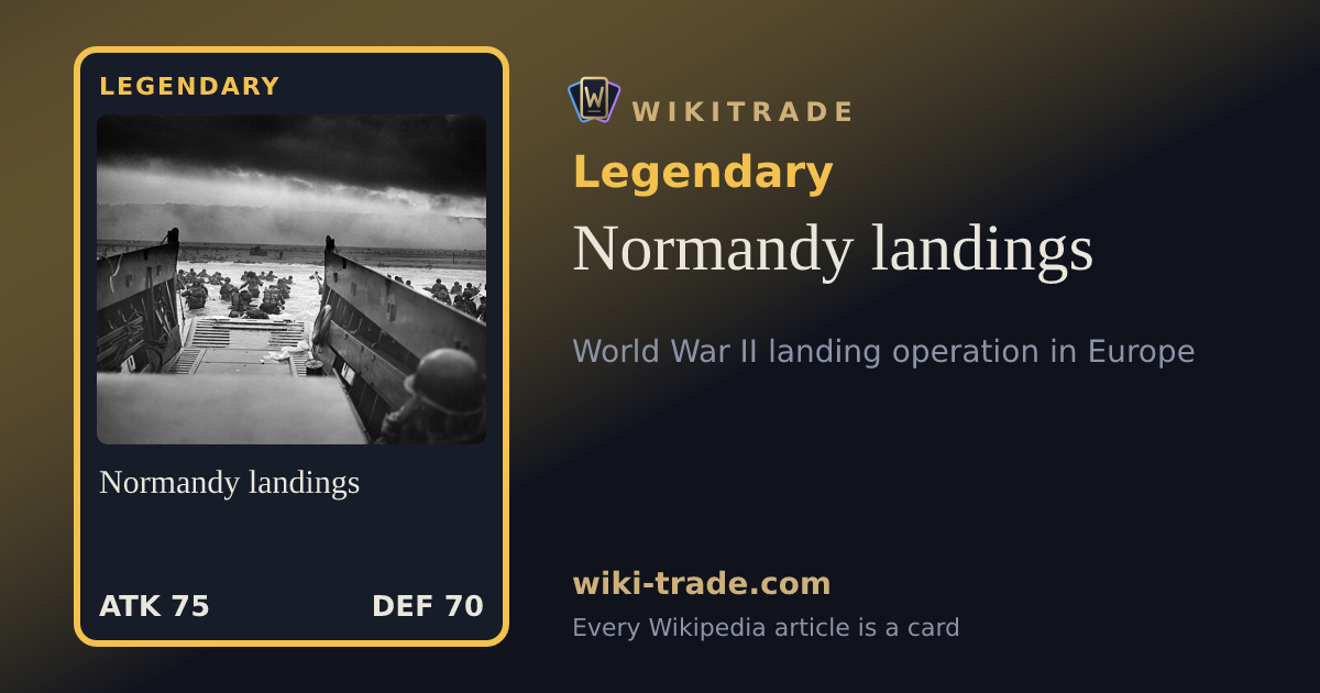 Normandy landings — Legendary card
