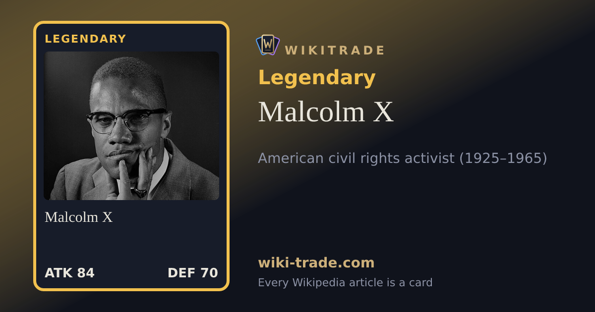 Malcolm X — Legendary card