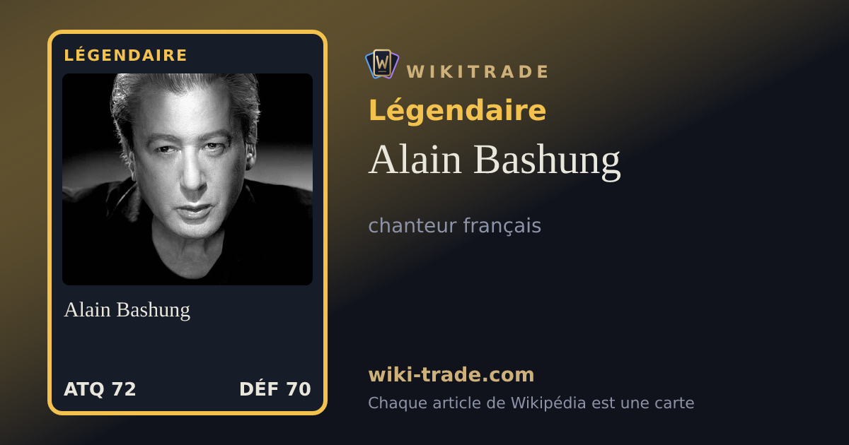 Alain Bashung — carte Légendaire