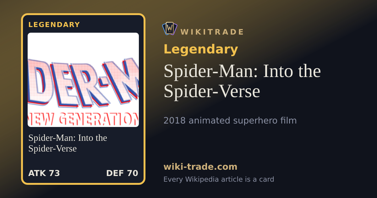 Spider-Man: Into the Spider-Verse — Legendary card