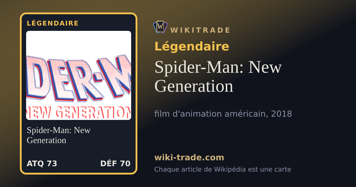 Spider-Man: New Generation — carte Légendaire