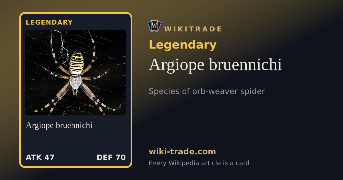 Argiope bruennichi — Legendary card
