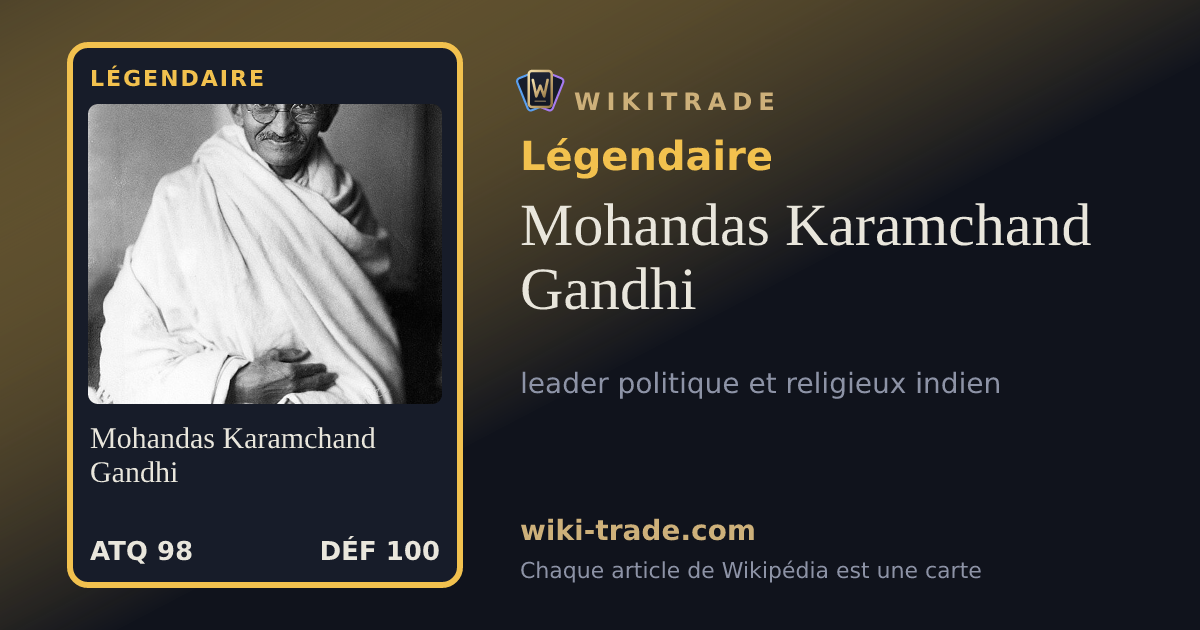 Mohandas Karamchand Gandhi — carte Légendaire