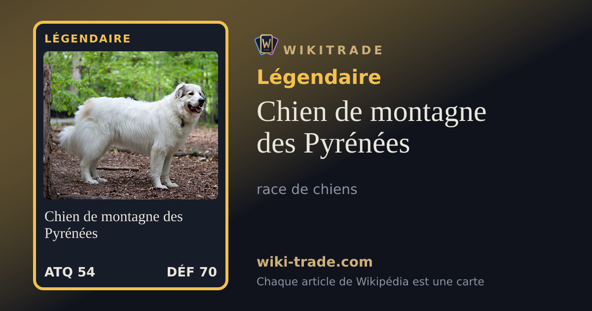 Chien de montagne des Pyrénées — carte Légendaire