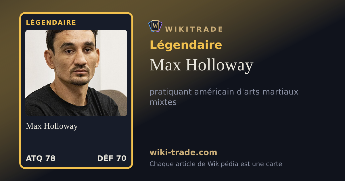 Max Holloway — carte Légendaire