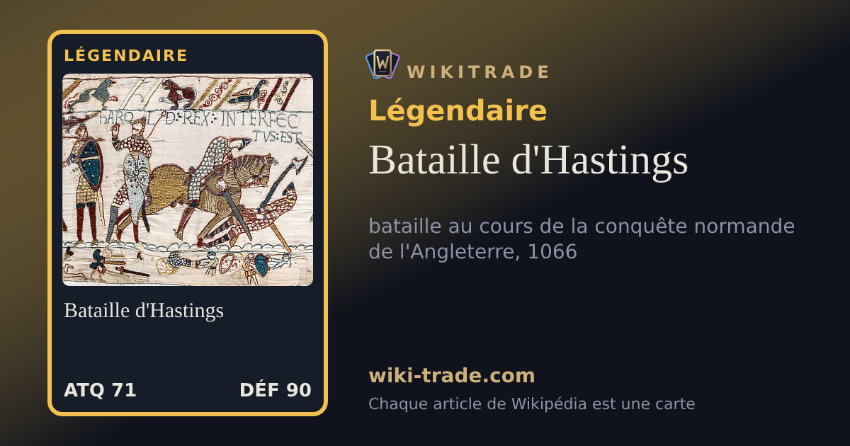 Bataille d'Hastings — carte Légendaire