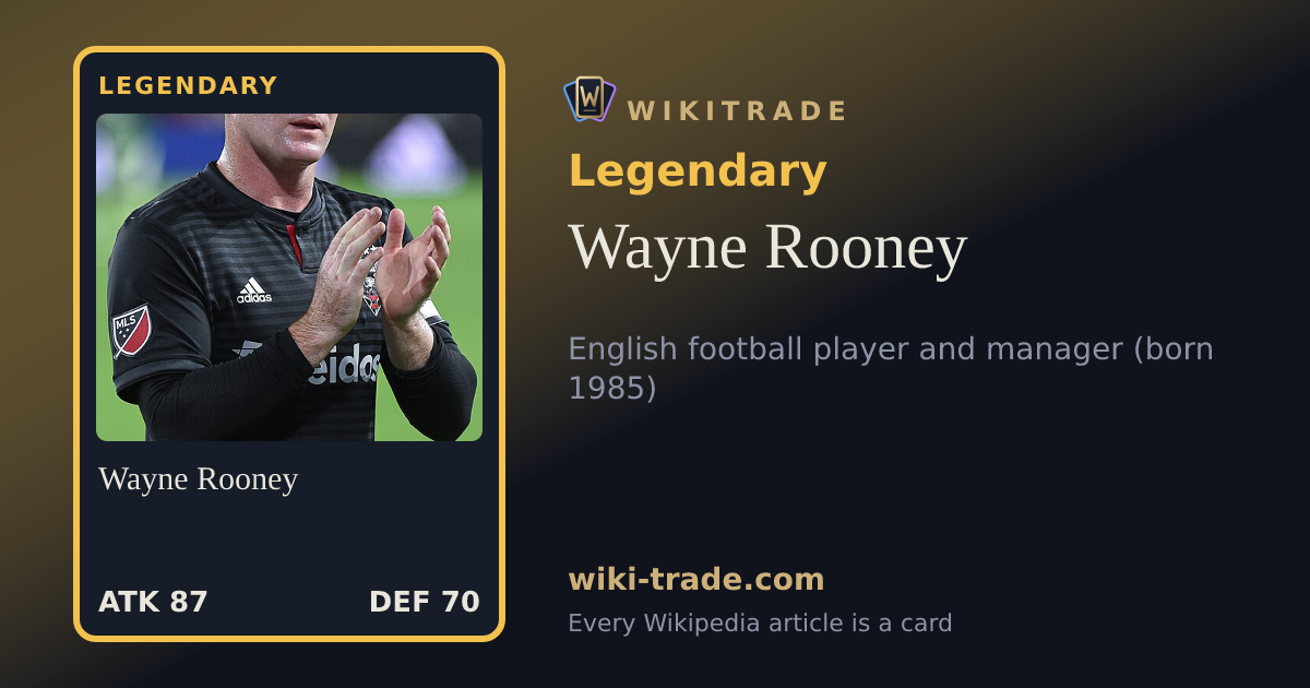 Wayne Rooney — Legendary card