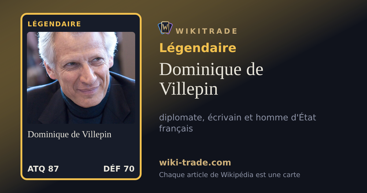 Dominique de Villepin — carte Légendaire