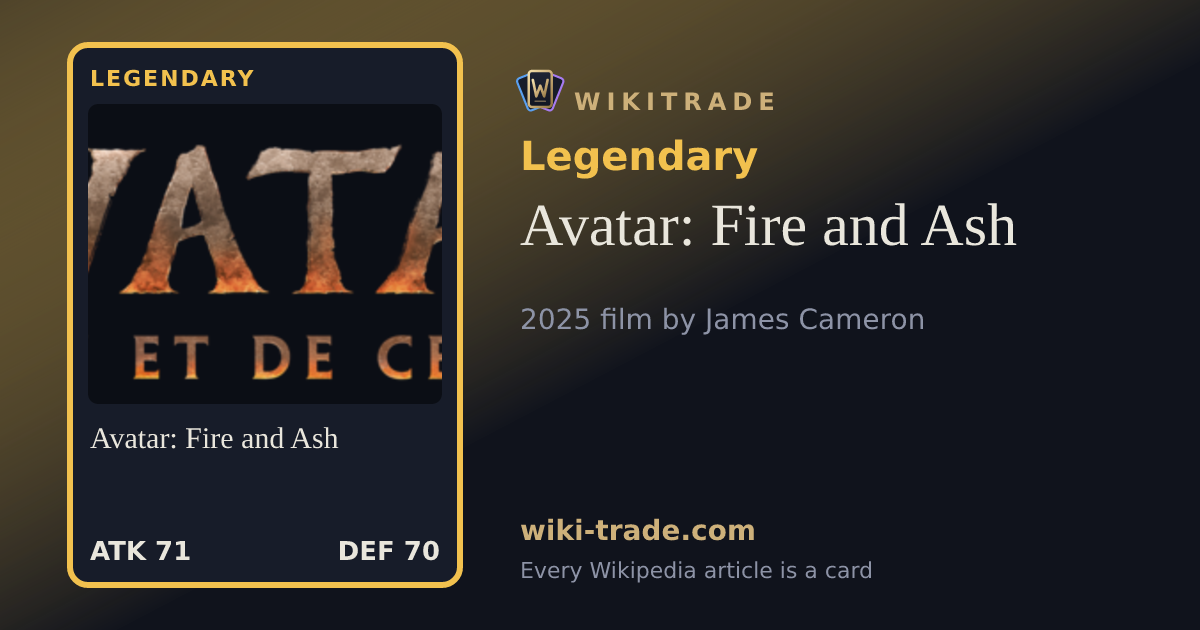 Avatar: Fire and Ash — Legendary card
