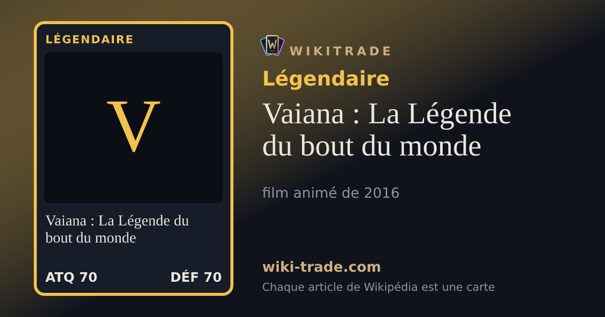 Vaiana : La Légende du bout du monde — carte Légendaire