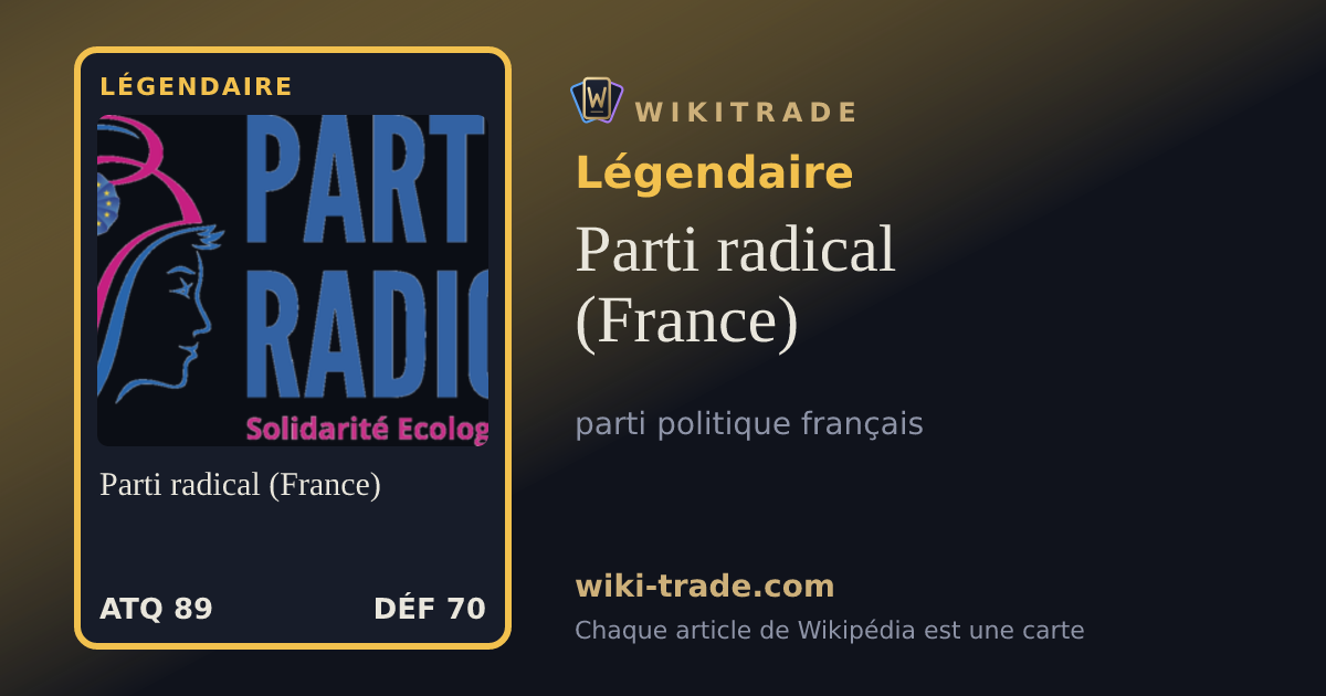 Parti radical (France) — carte Légendaire