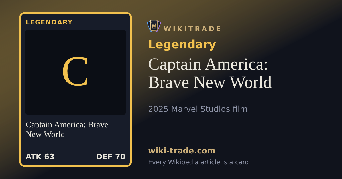 Captain America: Brave New World — Legendary card