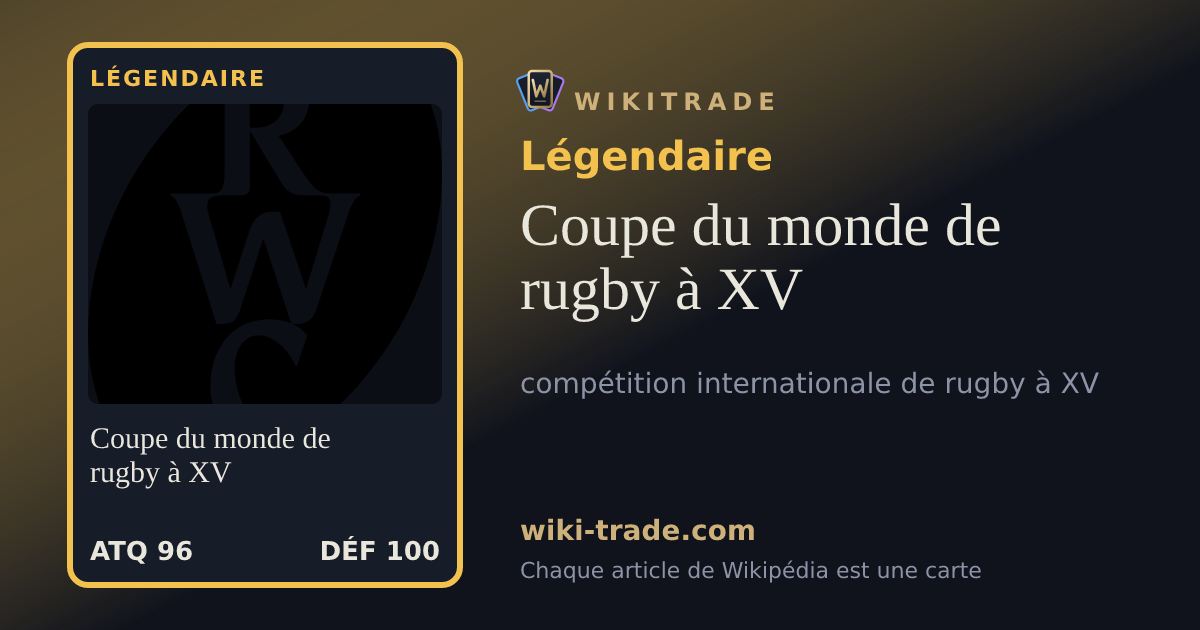 Coupe du monde de rugby à XV — carte Légendaire