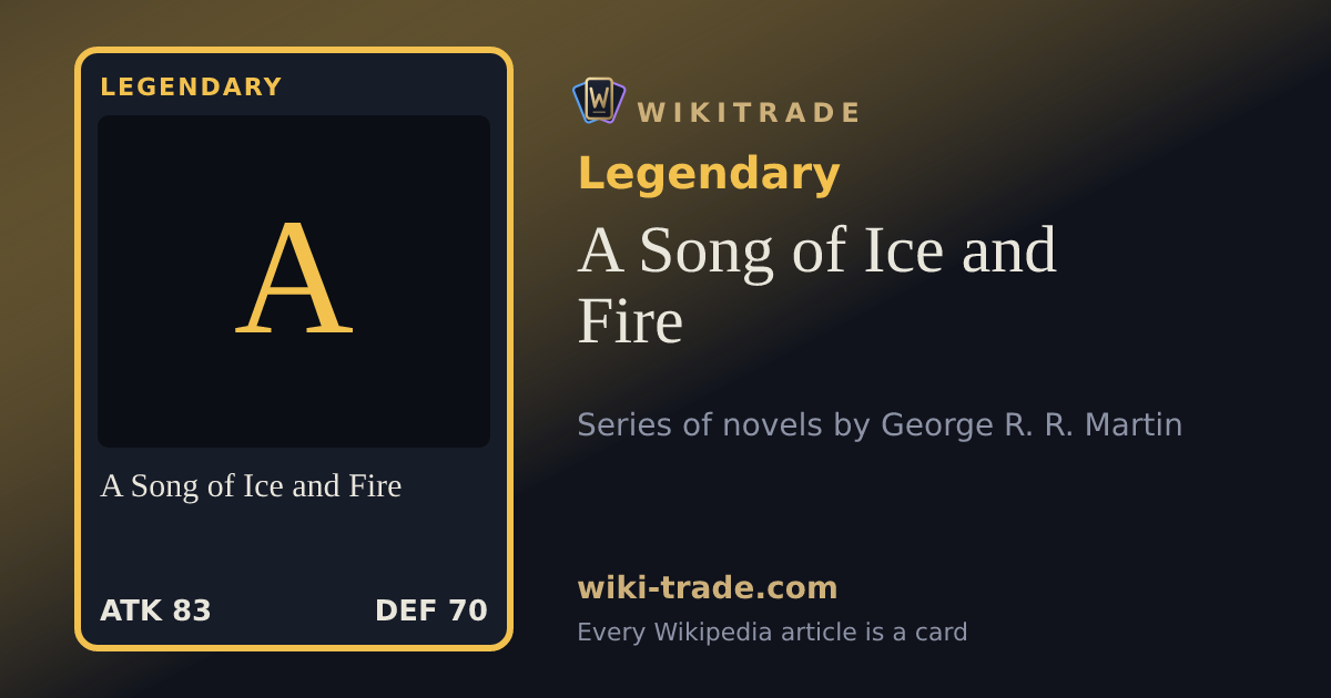 A Song of Ice and Fire — Legendary card
