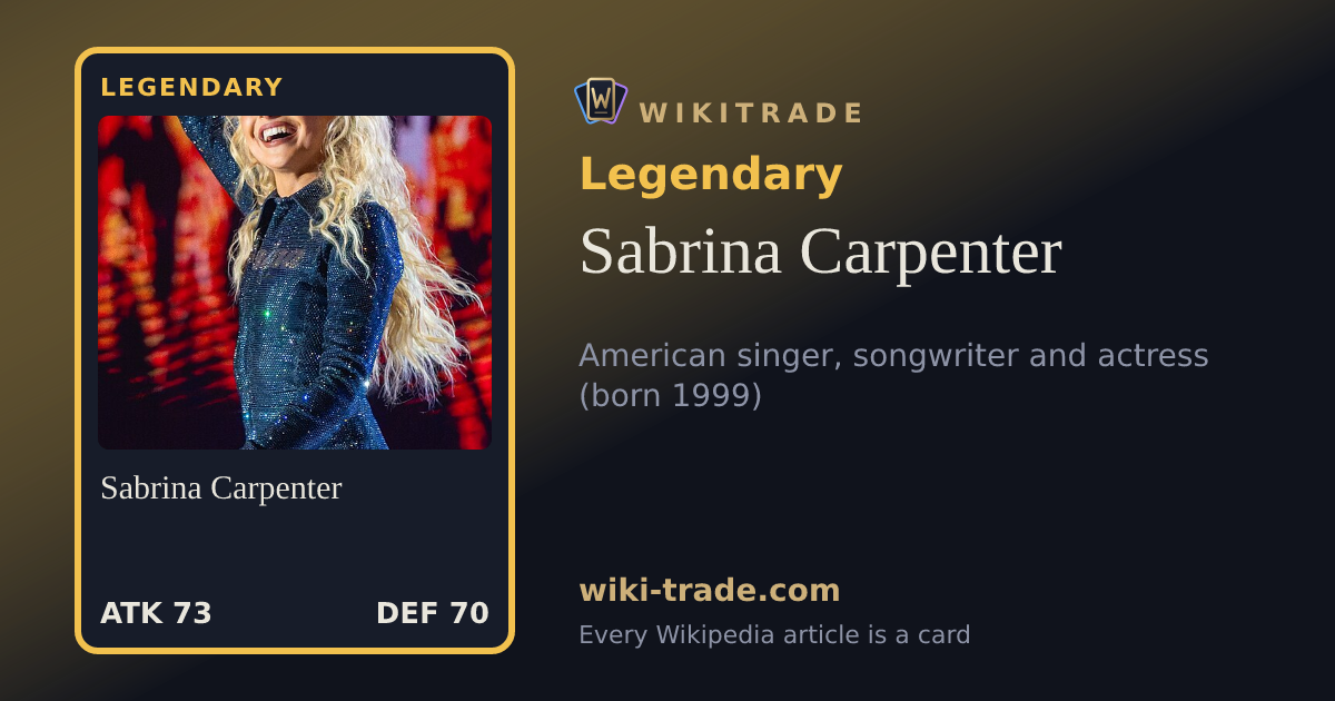Sabrina Carpenter — Legendary card