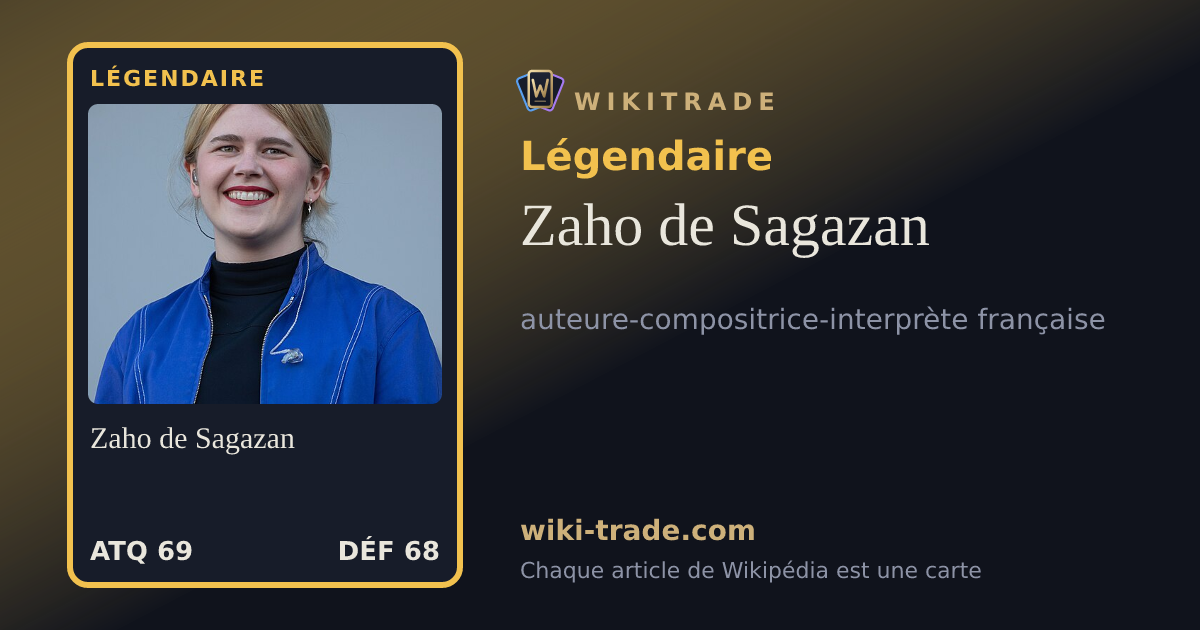 Zaho de Sagazan — carte Légendaire