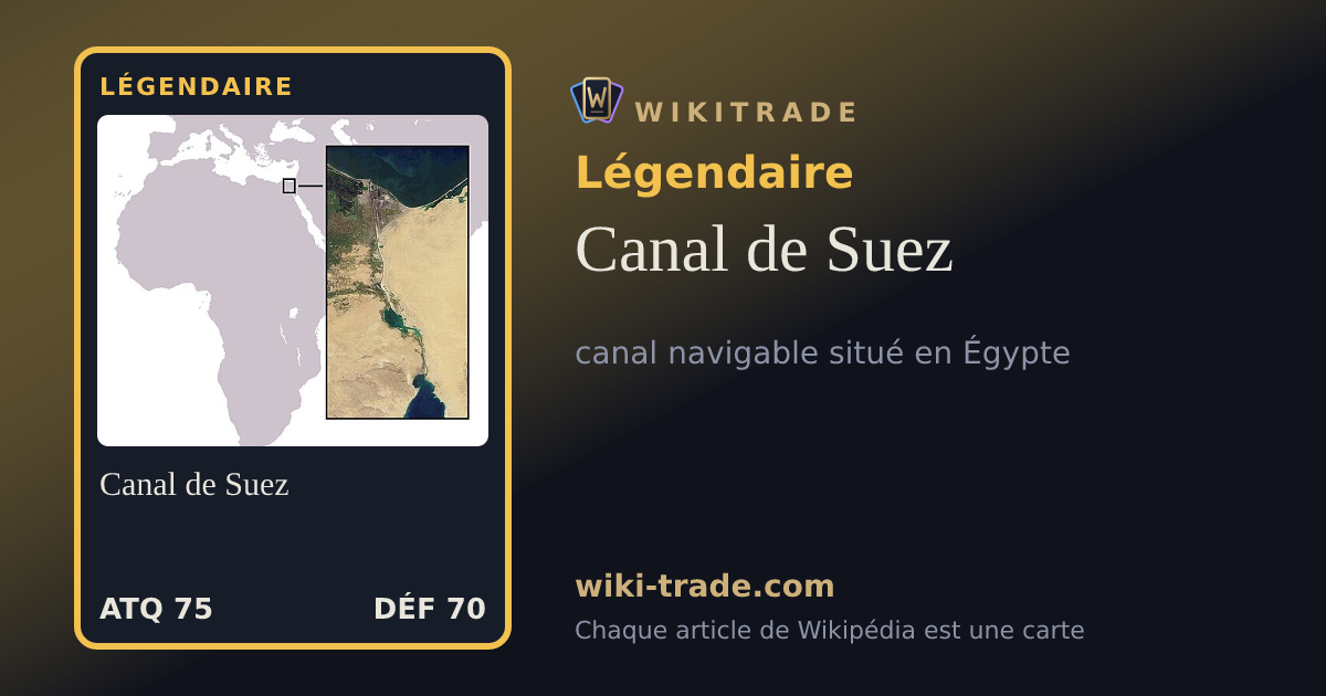 Canal de Suez — carte Légendaire