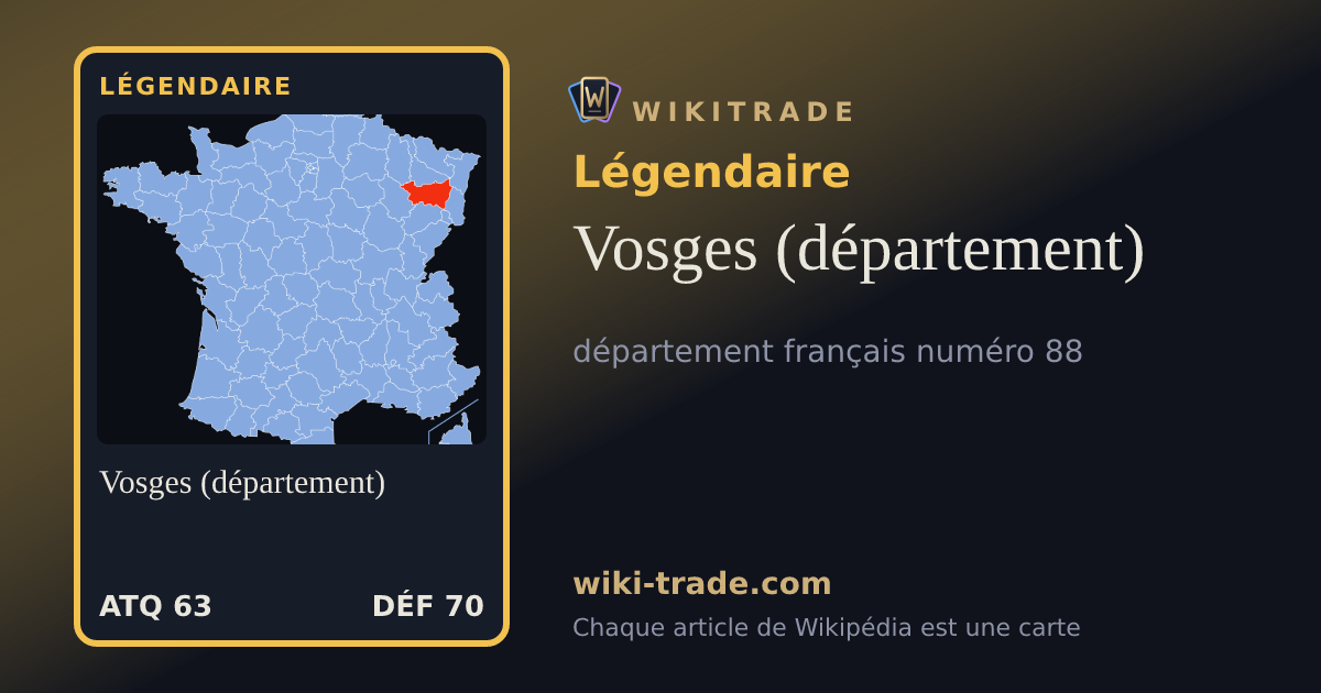 Vosges (département) — carte Légendaire