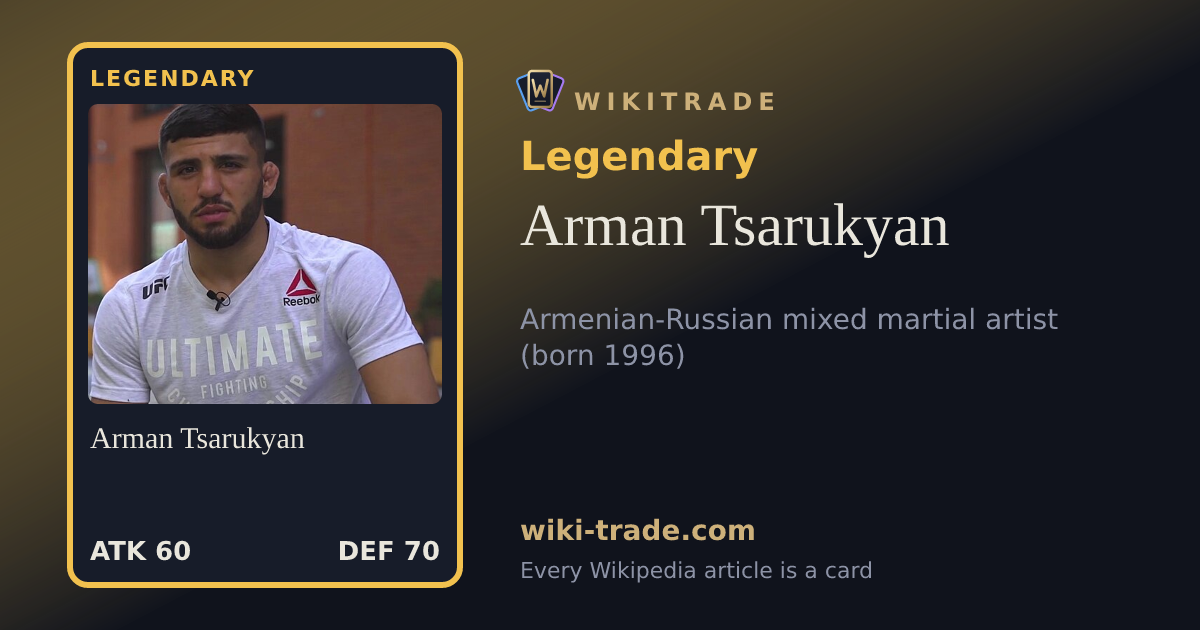 Arman Tsarukyan — Legendary card